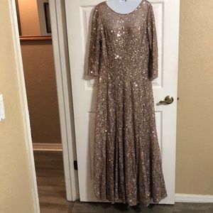 Elegant, Gold Sequined Gown